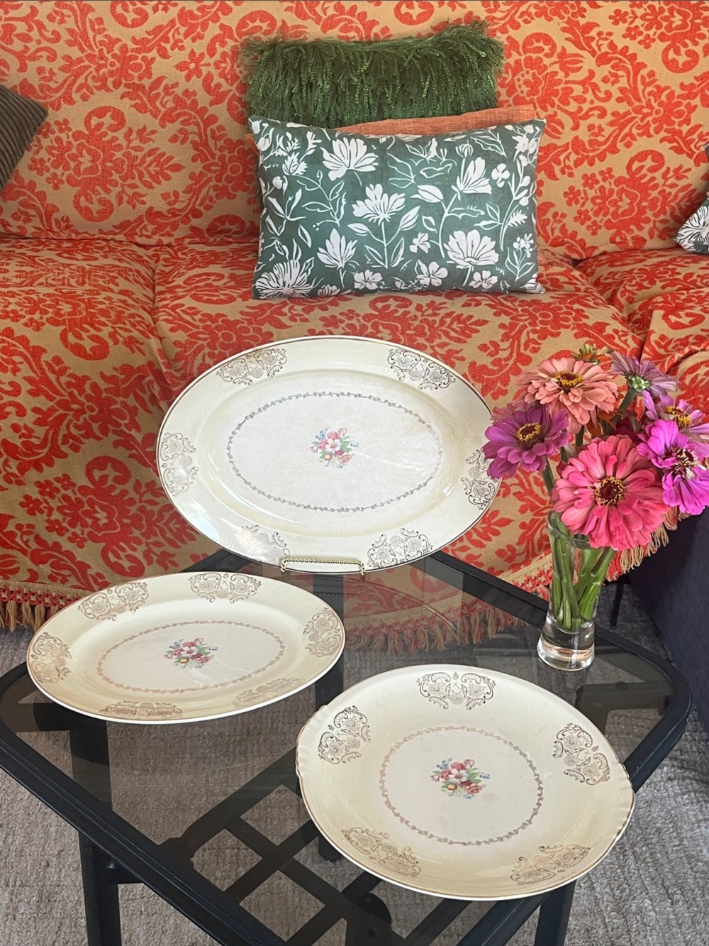 Vintage Estate Pieces - Set of 3 Platters Paden City Pottery 1940’s